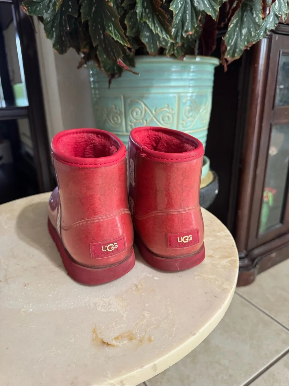 UGG Kids' Red Short Rain & Snow Boots